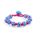 Bracciale da uomo Alicudi con murrine in vetro di Murano azzurre - Dandy Street