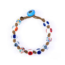 Bracciale Capri murrine Murano bianche indossato da uomo - artigianato italiano Dandy Street