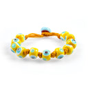 Bracciale da uomo Ginostra con murrine in vetro di Murano gialle - Dandy Street
