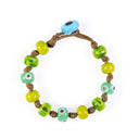 Bracciale Pianosa murrine Murano verdi indossato da uomo - artigianato italiano Dandy Street