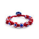Bracciale da uomo Portofino con murrine in vetro di Murano arancioni - Dandy Street