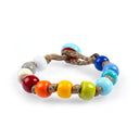 Bracciale da uomo Portovenere multicolore in vetro di Murano - Dandy Street