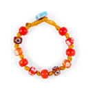 Bracciale Procida murrine Murano rosse indossato da uomo - artigianato italiano Dandy Street