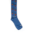 Dandy Street - Calze lunghe da uomo in caldo cotone azzurro con cabine rosse delle funivie - Cortina SkyBlue