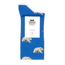 Dandy Street - Calze lunghe da uomo in caldo cotone azzurro con orsi polari bianchi - Polar SkyBlue