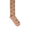 Dandy Street - Calze lunghe da uomo in caldo cotone beige con musetti di carlino beige e neri - Pug Beige