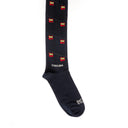 Dandy Street - Calze lunghe da uomo in caldo cotone blu con cabine rosse delle funivie - Cortina Blue