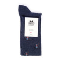 Dandy Street - Calze lunghe da uomo in caldo cotone blu con gondolieri e gondole nere - Gondolier Blue