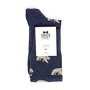 Dandy Street - Calze lunghe da uomo in caldo cotone blu con orsi polari bianchi - Polar Blue
