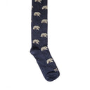 Dandy Street - Calze lunghe da uomo in caldo cotone blu con orsi polari bianchi - Polar Blue