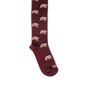 Dandy Street - Calze lunghe da uomo in caldo cotone bordeaux con orsi polari bianchi - Polar Bordeaux