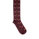 Dandy Street - Calze lunghe da uomo in caldo cotone bordeaux con racchette da tennis rosse e palline gialle - Tennis Bordeaux