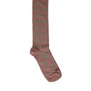 Dandy Street - Calze lunghe da uomo in caldo cotone tortora con paperelle verdi e dettagli gialli e arancioni - Tortora Duck