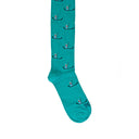 Dandy Street - Calze lunghe da uomo in caldo cotone verde con gondolieri e gondole nere - Gondolier Green