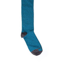Dandy Street - Calze lunghe da uomo in caldo cotone con fantasia a zig zag azzurro e grigio scuro - ZigZag SkyBlue