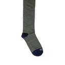 Dandy Street - Calze lunghe da uomo in caldo cotone con fantasia a zig zag blu e verde salvia - ZigZag Green