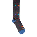 Dandy Street - Calze lunghe da uomo a pois multicolor in caldo cotone grigio scuro - New Pois Grigio