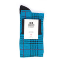 Dandy Street - Calze tartan da uomo in caldo cotone azzurro - Tartan SkyBlue