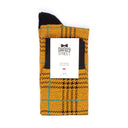Dandy Street - Calze tartan da uomo in caldo cotone giallo ocra - Tartan Yellow