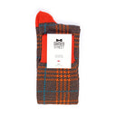Dandy Street - Calze tartan da uomo in caldo cotone marrone - Tartan Brown