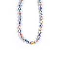 Collana da uomo Ischia con Murrine in vetro di Murano bianche e multicolore - Dandy Street