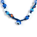 Collana Lipari Murrine Murano blu azzurro chiusura a bottone - Dandy Street
