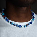 Collana uomo Lipari Murrine Murano indossata - artigianato italiano Dandy Street