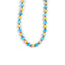 Collana da uomo Taormina con Murrine in vetro di Murano azzurre e gialle - Dandy Street