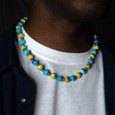 Collana uomo Taormina Murrine Murano indossata - artigianato italiano Dandy Street