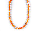 Collana da uomo Venezia con Murrine in vetro di Murano arancioni e rosse - Dandy Street