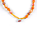 Collana Venezia Murrine Murano arancioni chiusura a bottone - Dandy Street