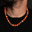 Collana uomo Venezia Murrine Murano indossata - artigianato italiano Dandy Street