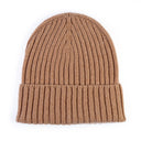 Berretto da uomo cammello in 100% cashmere a costina larga con risvolto – Dandy Street