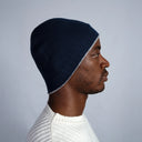 Berretto da uomo reversibile blu notte e silver in 100% cashmere – Dandy Street