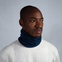 Scaldacollo da uomo blu in 100% cashmere – Dandy Street
