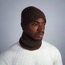 Scaldacollo da uomo color cioccolato in 100% cashmere – Dandy Street