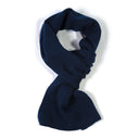 Sciarpa da uomo reversibile blu notte e silver in 100% cashmere – Dandy Street