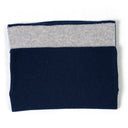 Sciarpa da uomo reversibile blu notte e silver in 100% cashmere – Dandy Street