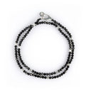 Dandy Street - shop online bracciali uomo di tendenza - Bracciale da uomo in argento e spinello nero - Zakun