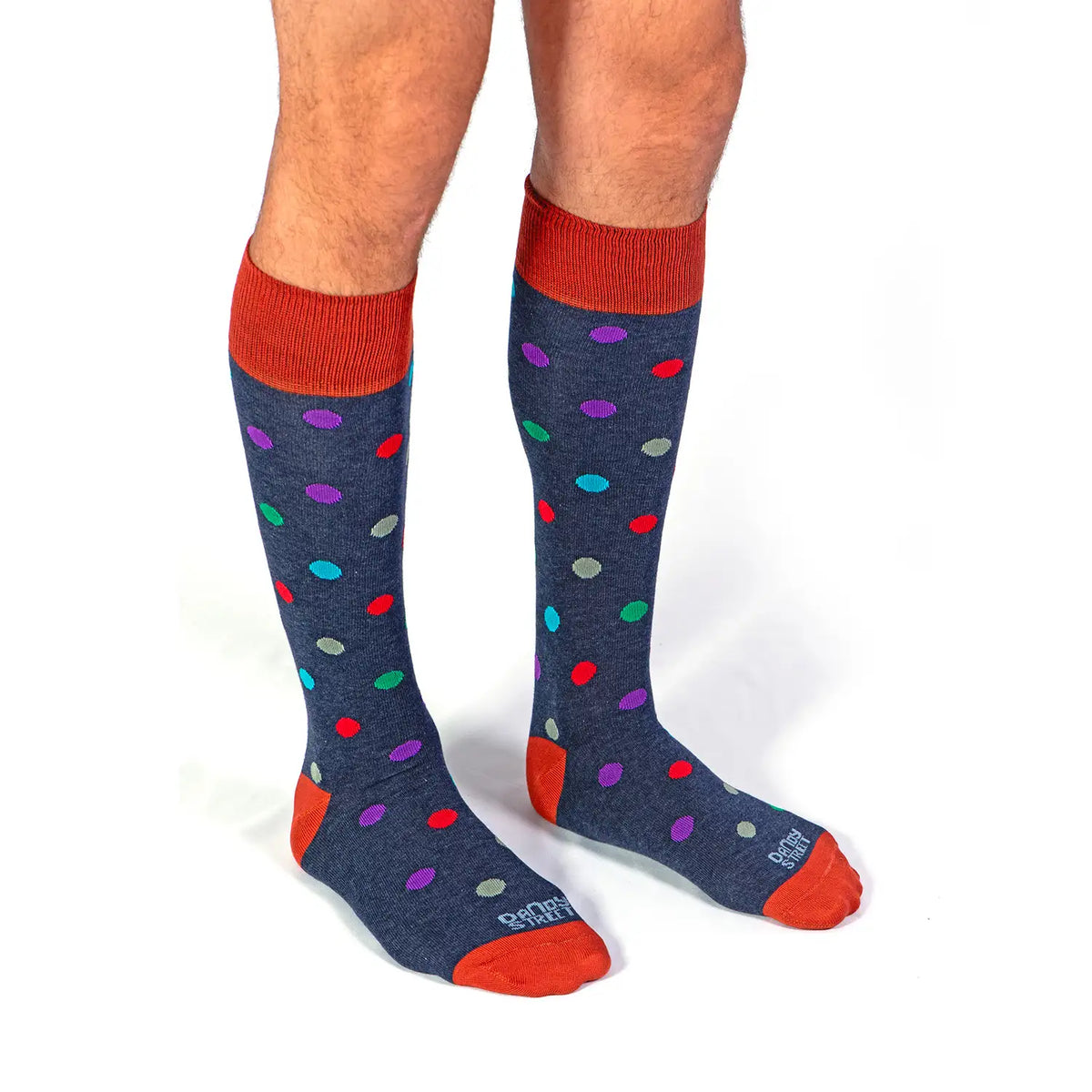 Calze Uomo Tubolari Trasparenti Con Pois, Ultra Sottili, Formali, Business, In Poliammide, Nuove Con Etichette - Foto 1