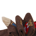 Dandy Street - shop online - accessori uomo calzini uomo cotone - Calze in cotone con orsetti ricamati - Dandy Bear Brown