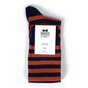 Dandy Street - shop online - accessori uomo calzini uomo cotone - Calze da uomo a righe orizzontali - New College Orange