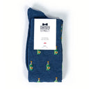 Dandy Street - shop online - accessori uomo calzini uomo cotone - Calze da uomo con dettagli originali - Champagne Blu