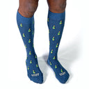 Dandy Street - shop online - accessori uomo calzini uomo cotone - Calze da uomo con dettagli originali - Champagne Blu