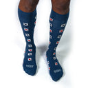 Dandy Street - shop online - accessori uomo calzini uomo cotone - Calze da uomo con fantasia stilosa - Poker Blu