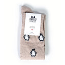 Dandy Street - shop online - accessori uomo calzini uomo cotone - Calze da uomo di alta qualità - Beige Penguin