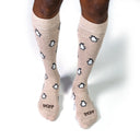 Dandy Street - shop online - accessori uomo calzini uomo cotone - Calze da uomo di alta qualità - Beige Penguin