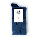 Dandy Street - shop online - accessori uomo calzini uomo cotone - Calze da uomo in cotone con fantasia - New Gentleman Blue