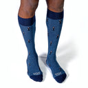 Dandy Street - shop online - accessori uomo calzini uomo cotone - Calze da uomo in cotone con fantasia - New Gentleman Blue