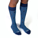 Dandy Street - shop online - accessori uomo calzini uomo cotone - Calze da uomo in cotone con fantasia - New Gentleman Blue